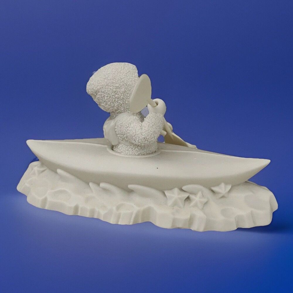 Retired Dept 56 Snowbabies "Crossing Starry Skies" Kayak Canoe #68349 w/box - Picture 6 of 10